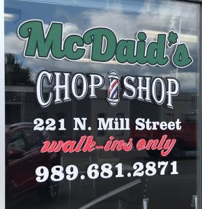 Front Window of McDaid's Chop Shop