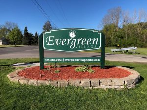 Evergreen Village Sign