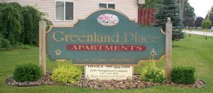 Greenland Place sign