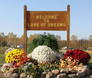 Lake of Dreams Campground sign