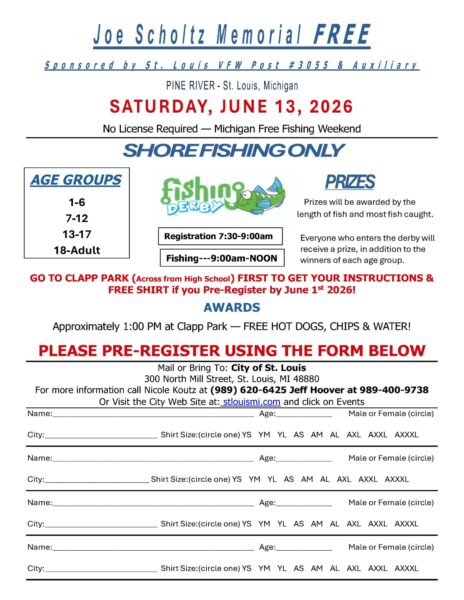 Joe Scholtz Memorial Fishing Derby flyer