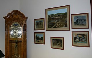 Library Photo with Vintage Clock