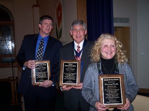 A photo of St. Louis winner Corey Bailey, Ithaca recipient Paul Hornak and Alma winner Harmony Nowlin. Photo Courtesy of Gratiot County Herald.