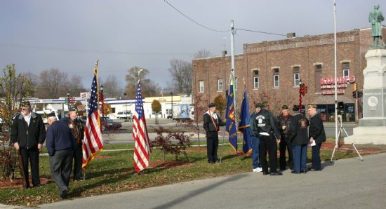 People Gathering under Monument