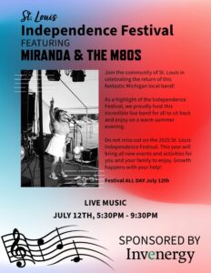 St. Louis Independence Festival with live music, July 12th.