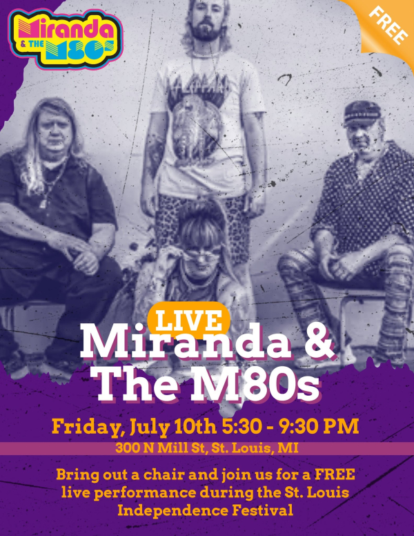 Poster for Live Miranda & The M80s concert