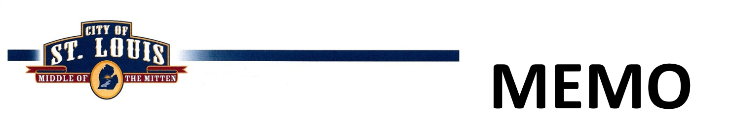 City of St. Louis memo header.