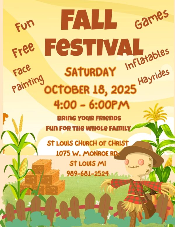Fall Festival event at St Louis Church, October 18.