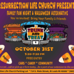 Trunk and Treat event at Resurrection Life Church.