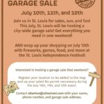 St. Louis city-wide garage sale, July 10-12, 2023.