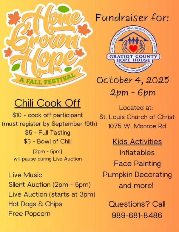 Homegrown Hope Fall Festival and Chili Cook Off