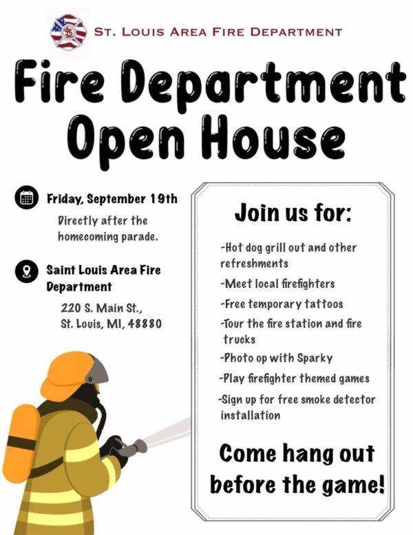 St. Louis Fire Department Open House event poster.