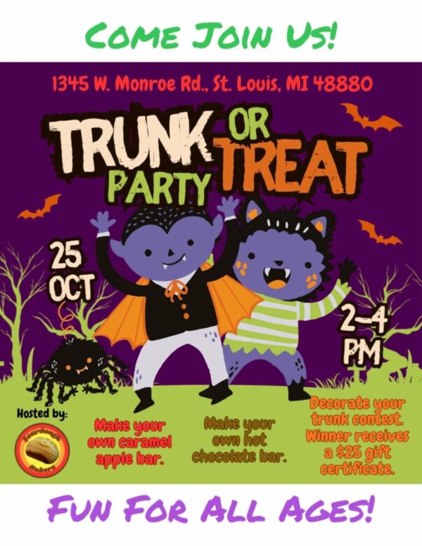 Trunk or Treat event with fun activities. Details in event listing.
