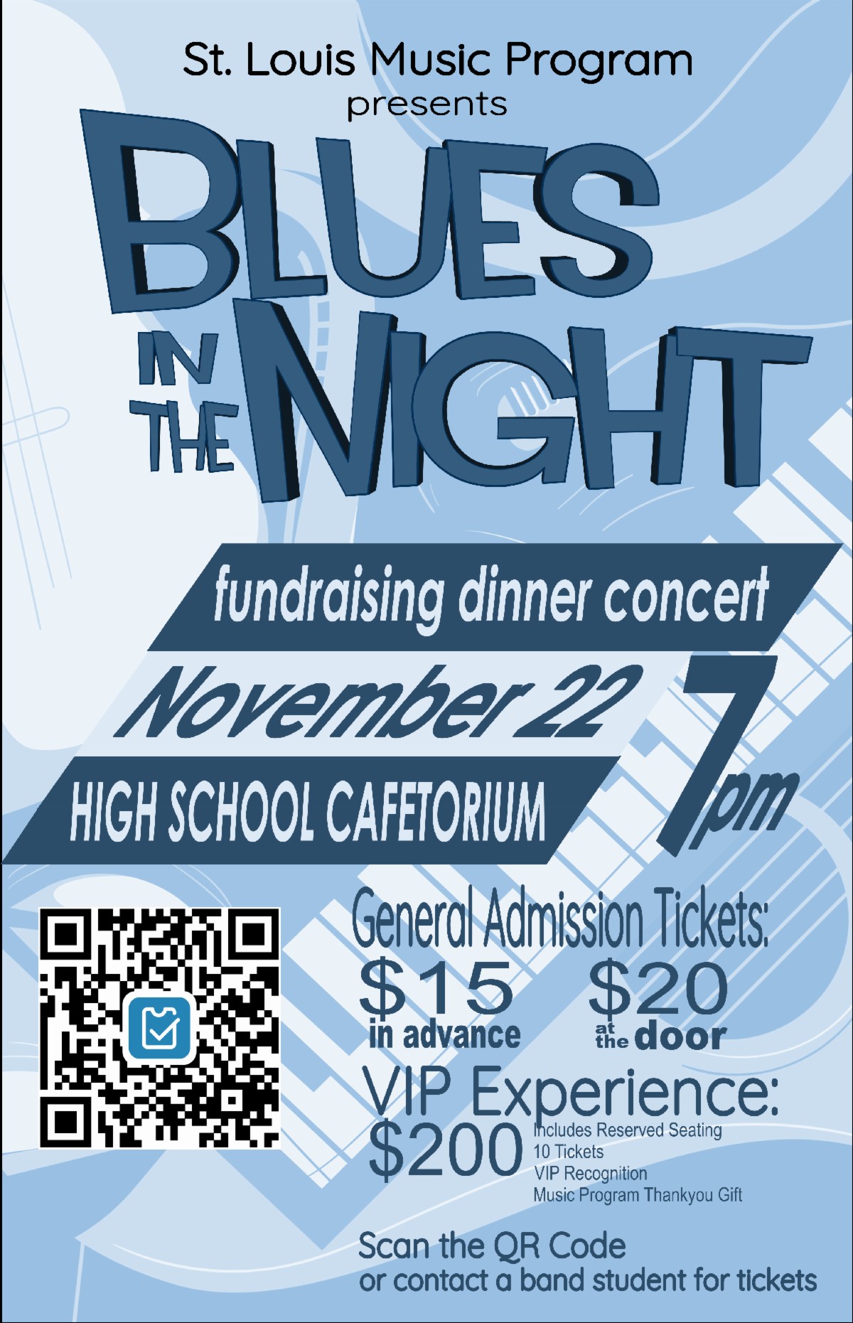 Blues in the Night concert, November 22, 7pm