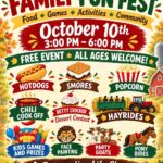 Fall Family Fun Fest flyer with activities and event details